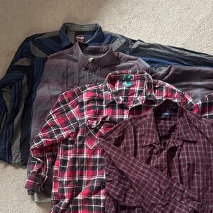 Lot of Plaid Button-Up Shirts